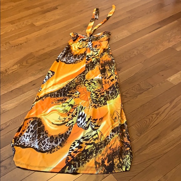 Halter 70's Style Maxi Dress - Picture 2 of 5